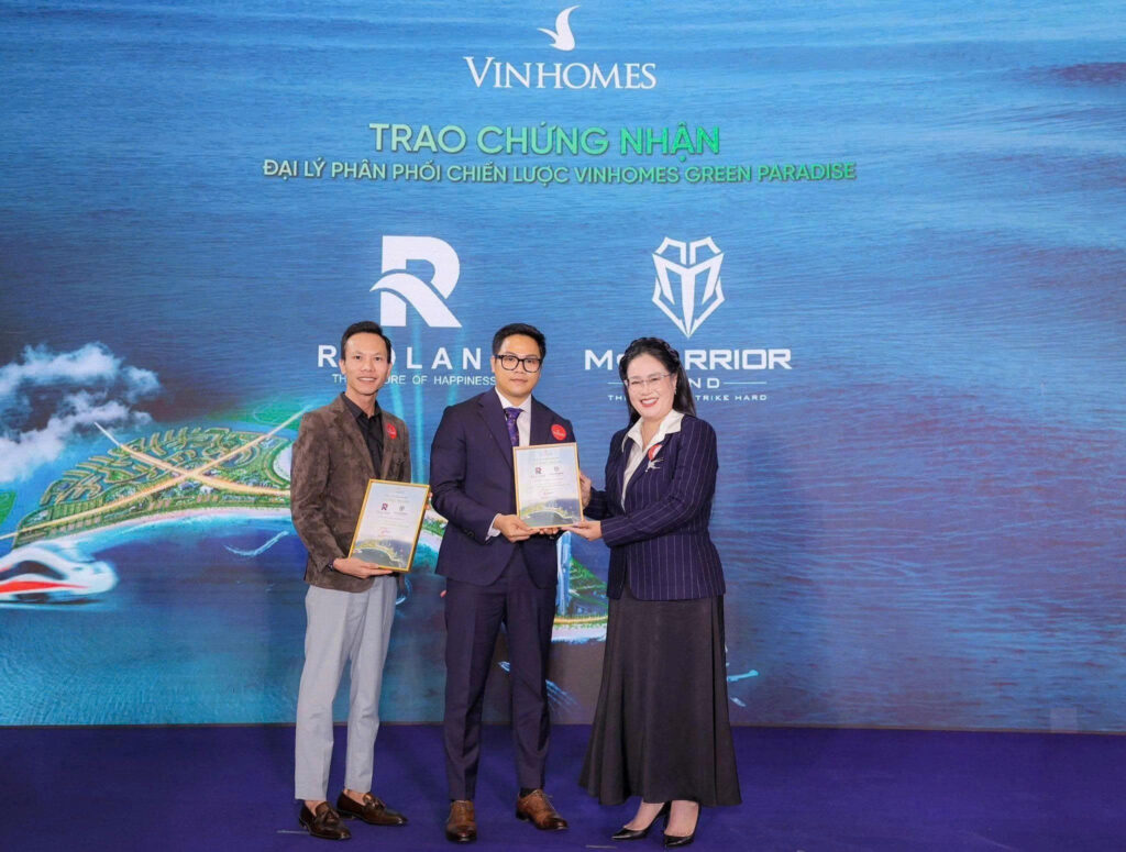 CHỨNG NHẬN ĐƠN VỊ PHÂN PHỐI CHIẾN LƯỢC DỰ ÁN VINHOMES GREEN PARADISE
