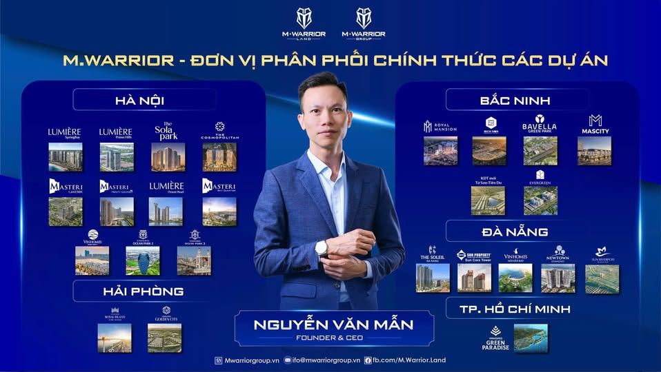 M.WARRIOR: Đơn vị phân phối chính thức các dự án bất động sản uy tín hàng đầu