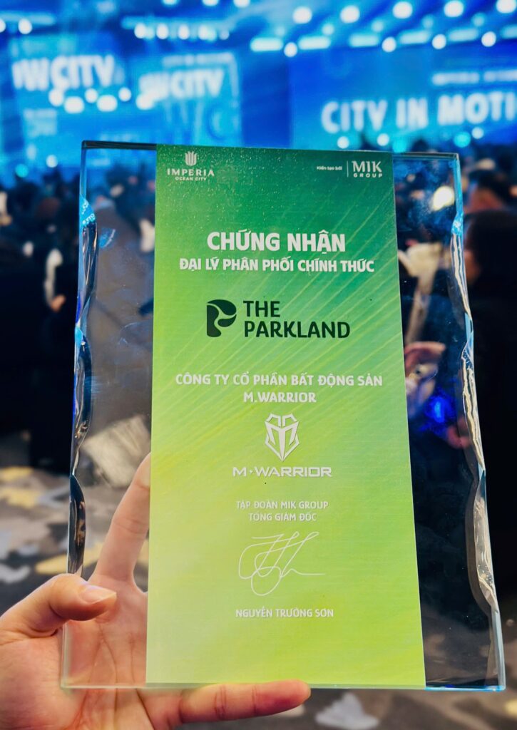 CHỨNG NHẬN ĐẠI LÝ PHÂN PHỐI CHÍNH THỨC DỰ ÁN IMPERIA OCEAN CITY THE PARKLAND award