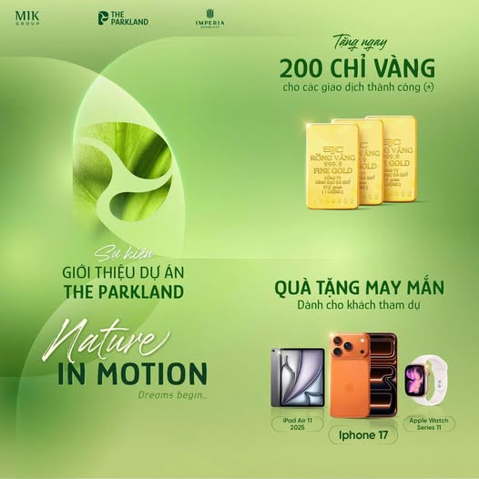 The Parkland công bố sự kiện Nature In Motion: Khám phá đặc quyền sống xanh giữa lòng đô thị