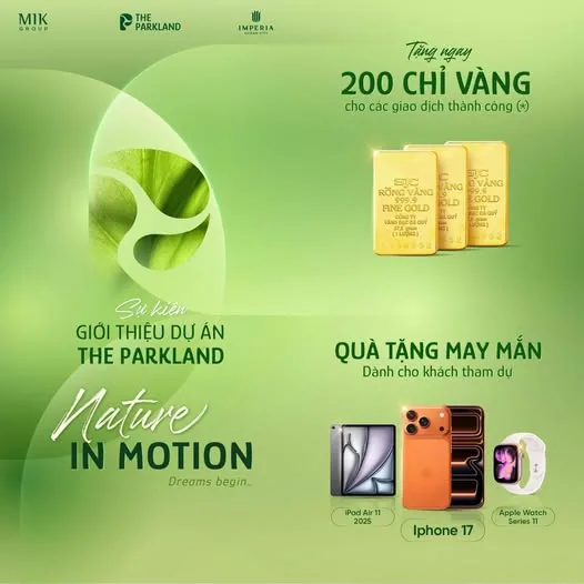 The Parkland công bố sự kiện Nature In Motion: Khám phá đặc quyền sống xanh giữa lòng đô thị