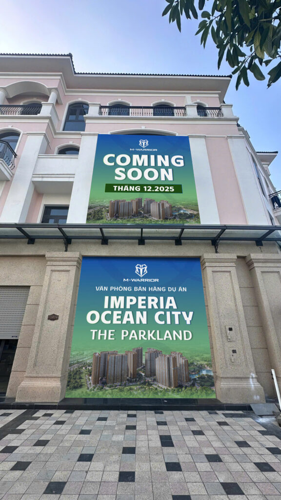 COMING SOON: VĂN PHÒNG BÁN HÀNG M.WARRIOR LAND CHÍNH THỨC ĐỔ BỘ TẠI IMPERIA OCEAN CITY, THE PARKLAND!