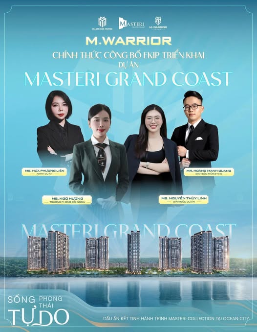 M.WARRIOR CÔNG BỐ EKIP CHIẾN LƯỢC SIÊU DỰ ÁN MASTERI GRAND COAST
