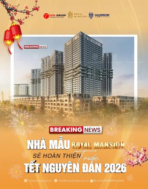 NHÀ MẪU ROYAL MANSION HOÀN THIỆN TRƯỚC TẾT: TRẢI NGHIỆM CHUẨN SỐNG HÀNG HIỆU GIỮA LÒNG KINH BẮC