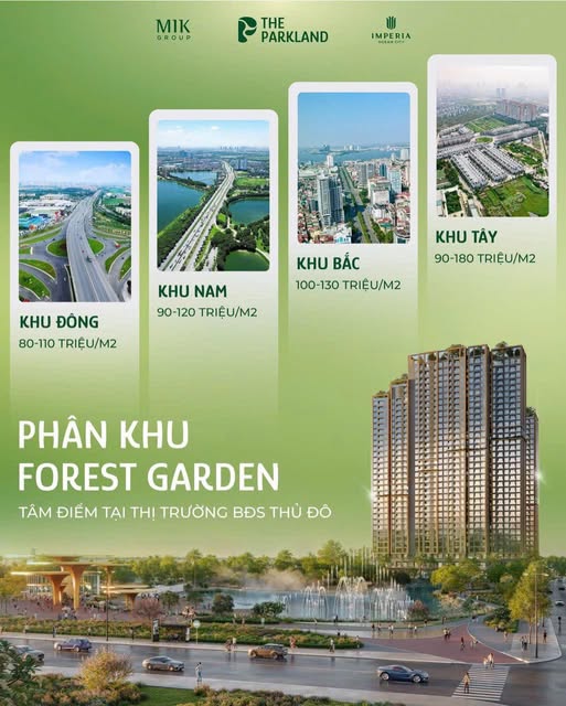 PHÂN KHU FOREST GARDEN: GIẢI CƠN KHÁT CĂN HỘ GIÁ HỢP LÝ TẠI TÂM ĐIỂM THỦ ĐÔ